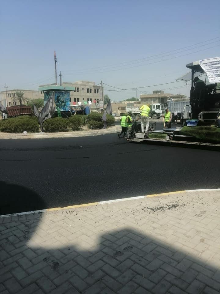 Al-Hamdani Street paving project in Karbala Governorate